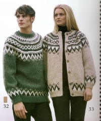 Klassisk islandsk herresweater - i Alafoss lopi