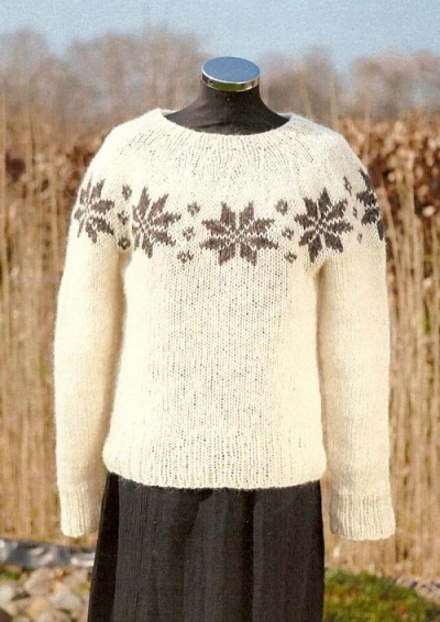 Sweater med stjerner i tråd færøsk